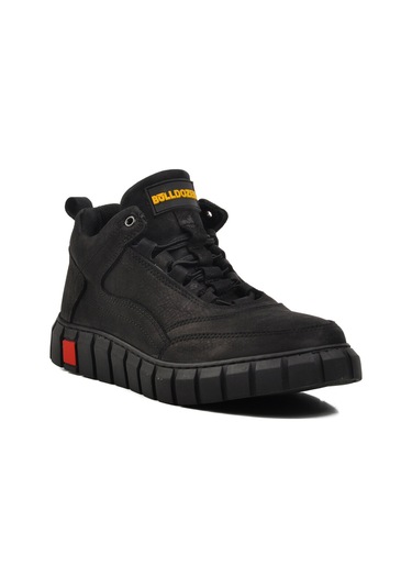 Siyah Nubuk Hakiki Deri Erkek Bot 240015 M Siyah Nubuk