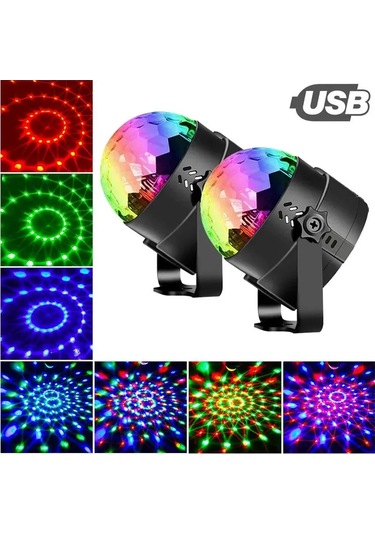 Yifomall Renkli Led Dönen Işık Projeksiyon, Sahne Ve Atmosfer Aydınlatma İçin Modern Usb Güçlü Mini Top