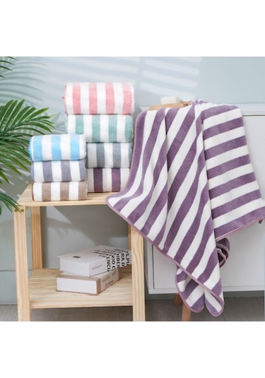 Xiyyadms Hızlı Kuruyan Mikrofiber Havlu - Banyo, Plaj Ve Seyahat İçin Yumuşak Havlu Seti Mor