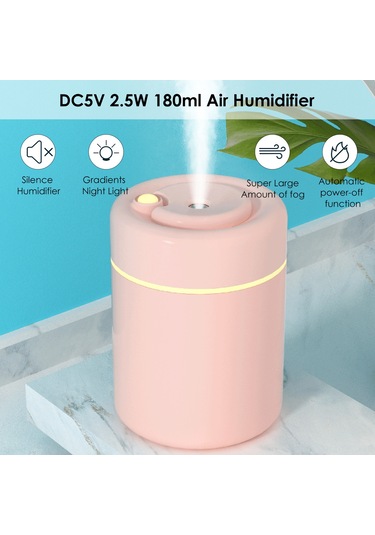 Samdoo Araç İçin 180ml Usb Beslemeli Buharlayıcı - Çift Sprey Modu, Gece Lambası Ve Otomatik Kapanma Özelliği Yeşil