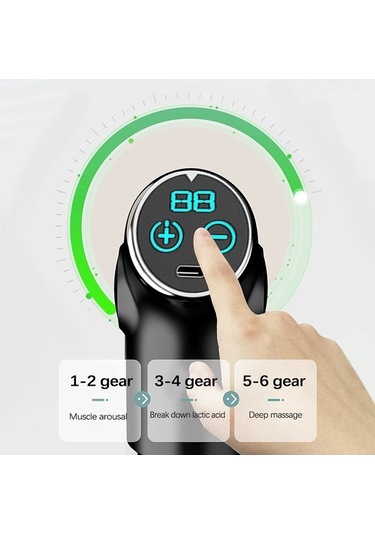 Createtech Usb Titreşimli Dinlendirici Moveevo Mini Masaj Makinesi Küçük Kas Fitness Fasya Elektrikli Darbe Aleti Siyah