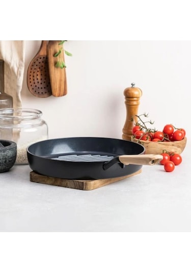 Greenpan Smartshape Eco 28cm Izgara Tavası Meşe Tutma Kollu
