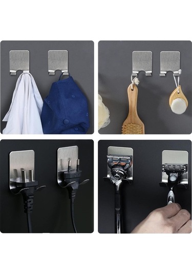 Besthome1 4'lü Paslanmaz Çelik Tıraş Bıçağı Askısı - Su Geçirmez, Non-yapışkanlı, Banyo & Mutfak Organizasyonu Diğer Diğer