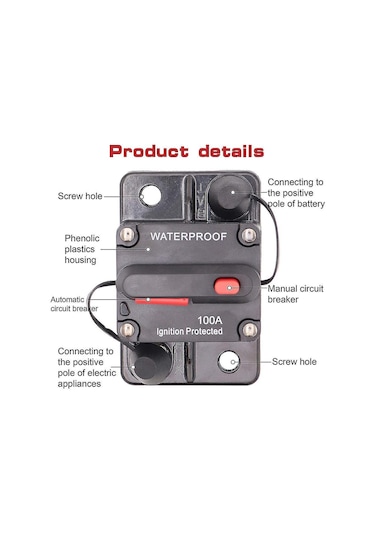 Singree "su Geçirmez 50a Manuel Resetli Deniz Teknesi Ve Atv Devre Kesici - 12-48v" Diğer
