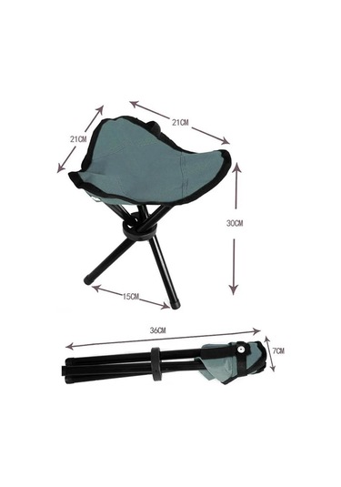 Gray Wolf Üçgen Kamp Taburesi - Siyah Tb100 Siyah