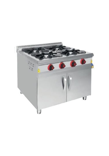 Csa İnox Karacasan Endüstriyel Doğalgazlı 4 Lü Dolaplı Kuzine Ocak