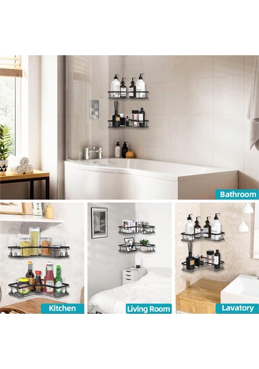 Ranyeek Demir Sabun Tutucu, Deliksiz Yapıştırıcı İle, Su Akışlı Tasarım, Banyo/mutfak Uygun, Kolay Kurulum Diğer