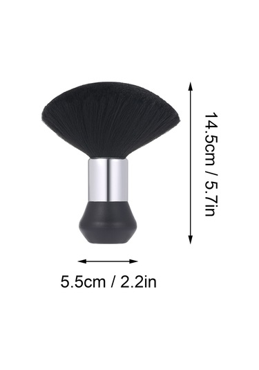 Wezone Plastik Boyun Temizleme Fırçası - Kulak, Boyun, Yüz Ve Omuzlarda Toz Temizliği, Masa Üstü Saç Tozu Temizleyici, Dik Durabilir - Siyah