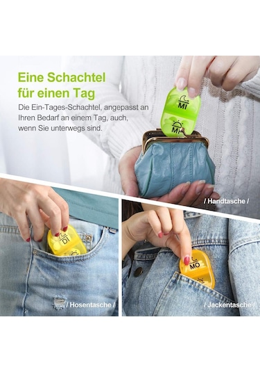 Sones Hafta 14 Izgaralar Gökkuşağı Taşınabilir Plastik Bölmeli İlaç Kutusu Gösterildiği Gibi