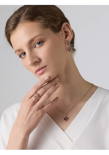 Lepta Gümüş Yüzük Altın Kaplamalı 585 Ayar 432764928 Gri