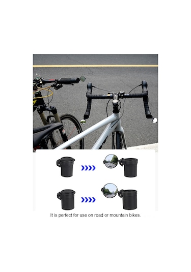 Bisiklet Gidon Ayna Arka Görüş Aynası Bisiklet Bar Ucu Aynası 360 Derece Dönebilir Güvenli Bisiklet Arka Görüş Aynası 28-32mm Çaplı Mtb Yol Dağ Bisikletleri İçin