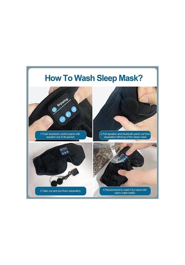 Lixiaqu01 Uyku Kulaklıkları İçin Maske Bluetooth 3d Göz Maskesi