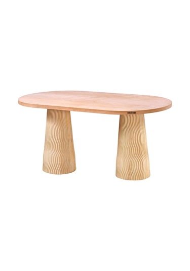 Masifart Tylon 160 Lık Zikzak Oval Masa Cilasız Ham Ham