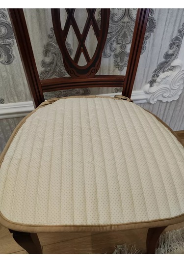 Burush Sandalye İçin 50x50 Cm Pofuduk Yastık, Bağcıklı Yapılmış 211694792 Kahverengi