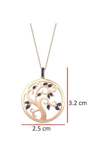Doğal Safir Hayat Ağacı Sarı