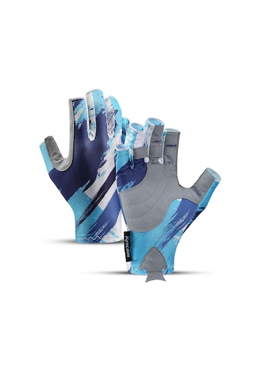 Kyncılor Parmaksız Nefes Alabilen Balıkçı Eldiveni Mavi