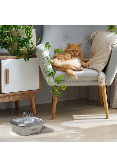 Xenon Smart Akıllı Otomatik Kedi Tuvaleti Çift Hazneli Mama Kabı Ultra Sessiz Çelik Su Pınarı Ve Yedek Filtre Pet Seti