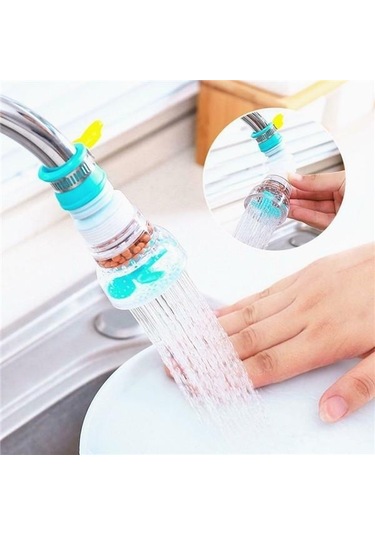 Jms 360 Derece Dönen Duş Mutfak Su Filtresi Musluk Kafası Memesi With Filter Stone Pembe