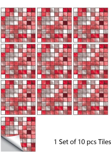 10 Adet 10x10 Cm Dıy Mozaik Mermer Duvar Çıkartmaları Taklit Tuğla Yatak Odası Dekor Geçirmez Kendinden Duvar Sticker Dğ. 56762543 Diğer