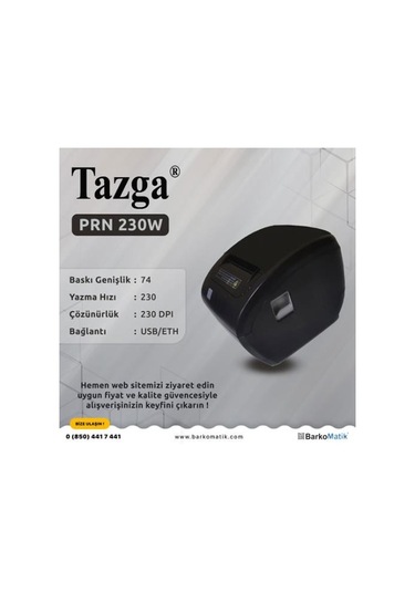 Tazga PRN-230W USB/ETH Termal Fiş Yazıcı