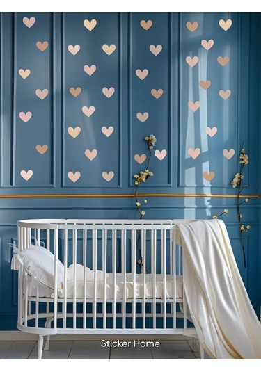 Sticker Home 14 Şubat İçin Duvar Çıkartmaları Kalpler 198334541 Bej