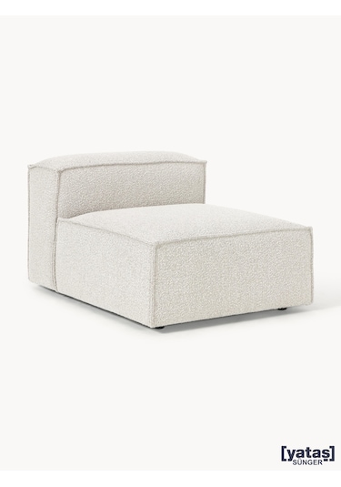 Most Mollis Orta Modül Berjer Silinebilir 01 Beyaz Lüks Bukle Kum Beyaz