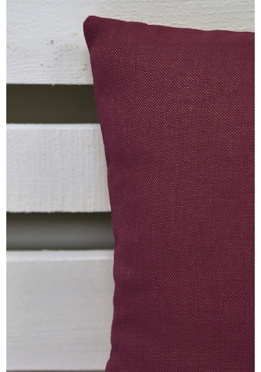 Melodie Keten Kırlent Bordo 50X50 Cm