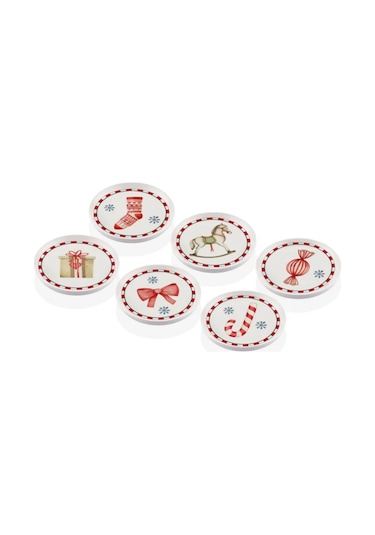 The Mia Globe Yılbaşı Temalı Çerezlik 6 Parça 10 Cm Renkli