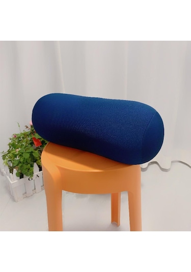 Cushie Yastıklar Mikro Boncuklu Silindir Yumuşak/esnek/son Derece Rahat Rulo Yastık Mavi
