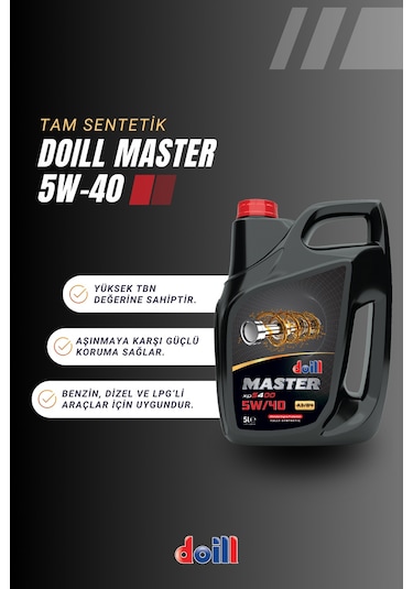 Doill Master 5W-40 Apı Sm/cf Acea A3/b4 5 LTam Sentetik Motor Yağı