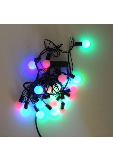 Misket Top Rgb Yılbaşı Ağaç Bahçe Ip Süs Aydınlatma 20 Led Işık 3