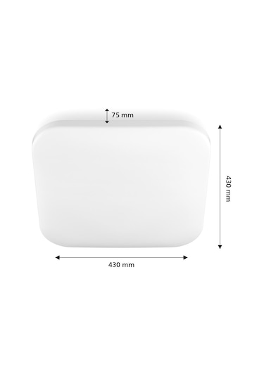 Philips Mauve Kare Tavan Lambası 24W 2700K Sarı Işık