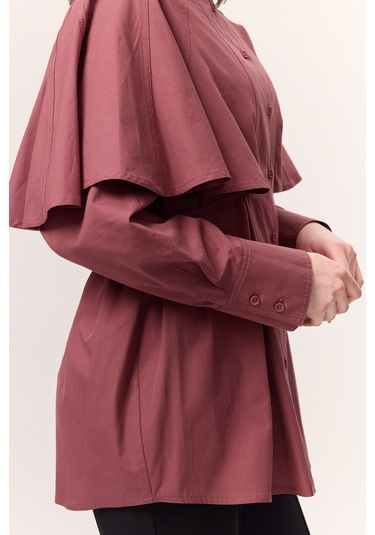 Pelerinli Tasarım Gömlek Gülkurusu Gülkurusu