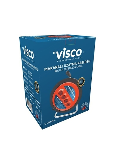 Visco Professional Tools Makaralı Seyyar Uzatma Kablosu 3 x 1.5 20