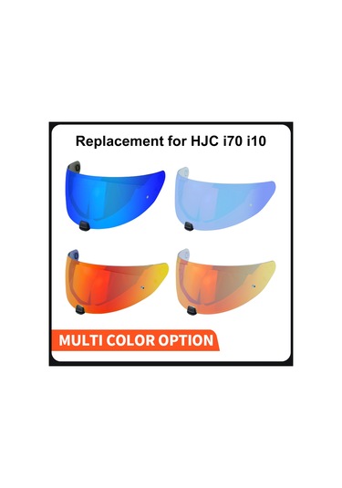 Neevoyu Hjc İ70 İ10 Kask İçin Değiştirme Camı - Uv, Toz, Çarpma Ve Sis Koruma - Transparan Mavi Revo Lentil