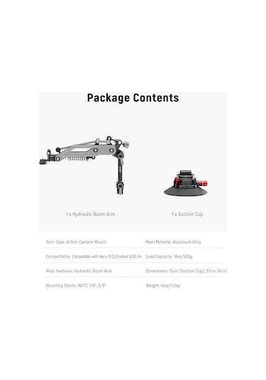 Neewer Ga022 Hydraulic Boom Arm Suction Cup