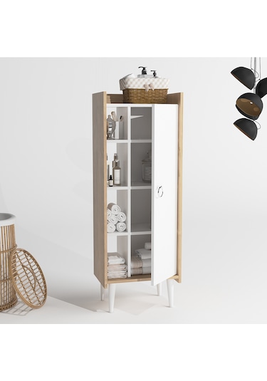 Lagomood Ruby Çok Amaçlı Dolap Banyo & Mutfak Beyaz Meşe Beyaz - Meşe