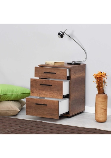 Tredline  Üç Çekmeceli Komodin - Oslo  Ceviz