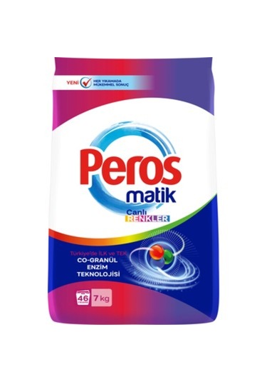 Peros Matik Toz Deterjan Canlı Renkler 7 Kg - 46 Yıkama