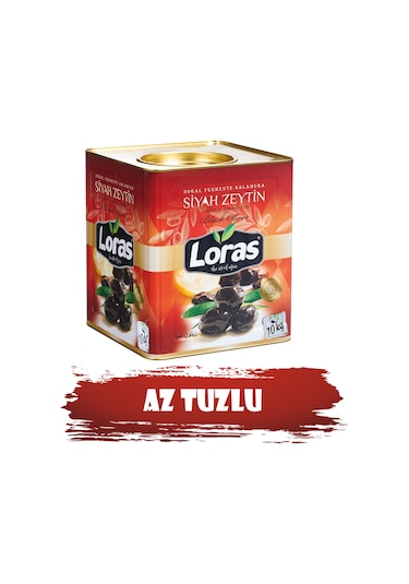 Loras 351 - 380 KB Özel Gemlik Siyah Zeytin Teneke 10 KG