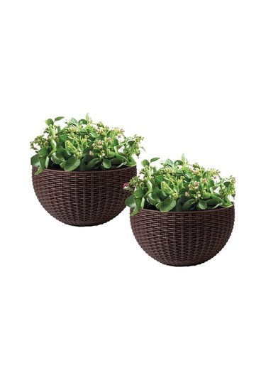 Ulzyvf Yeşil Yarım Tembel Tarzı Taklit Saksı Saksı Rattan Monte Koyu Duvara Dairesel Büyük Avrupa Tr