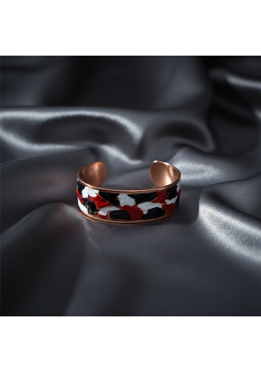 Flame Enamel Bakır Takı Seti Çok Renkli