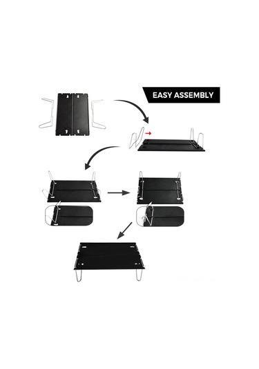 Gajeena Alüminyum Çıkıcaklı Minik Masa - Piknik, Kamp İçin Taşınabilir, Hafif, Kahve Masası - Gri Gri