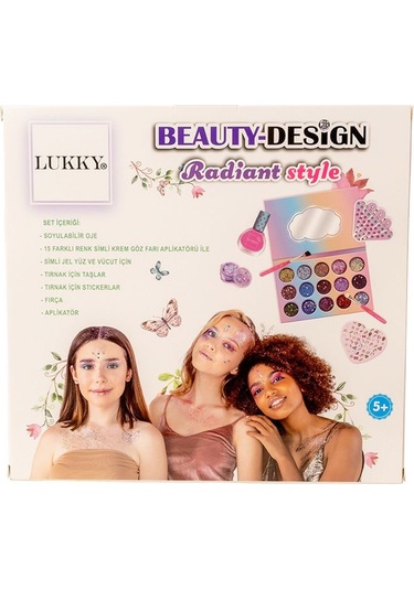 Parlak Güzellik Tasarım Seti Işıltılı Çocuk Makyaj Ve Manikür Oyuncak Seti