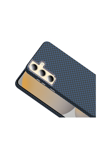 Mobilefix Galaxy Uyumlu S24 Kılıf M-safe Şarj Özellikli Karbon Fiber Görünümlü Gros Kapak - D Desert Titanyum