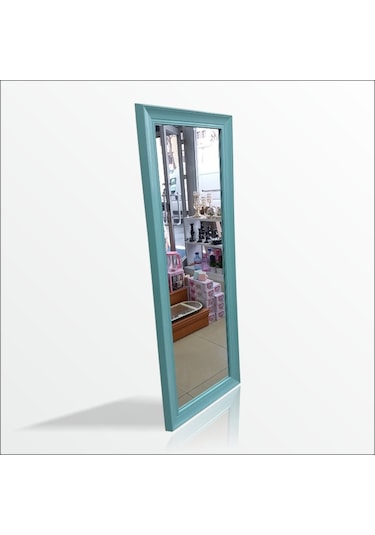 110Cm Boy Turkuaz Mavi Çerçeve Boy Koridor Soyunma Kabini Aynası Diğer