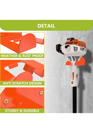 Jeehugo Zırh Metal Garaj Organizatörü - Çim Biçme Makinesi, Zincir Testere Ve Bahçe Aletleri İçin Duvarlı Depolama Rafı Al-373 Diğer