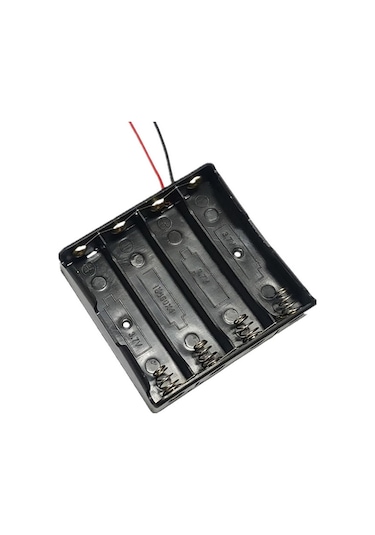 18650 2 Tel 4lü Pil Kutusu Paralel  4 Adet 3.7V Paralel Lityum Li