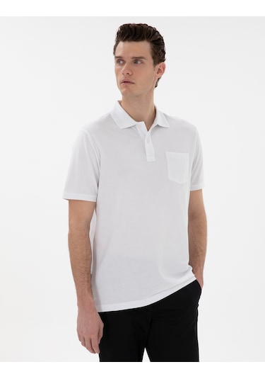 Pierre Cardin Erkek Beyaz Tişört Basic 50302538-vr013 Beyaz