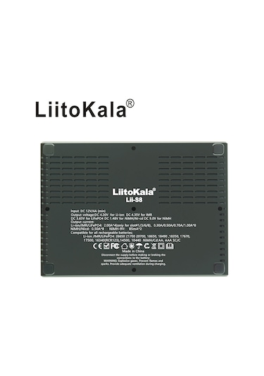 Liitokala Lii-s8 Pil Şarj Cihazı Li-ion 3.7v Nimh 1.2v Li-fepo4 3.2v Imr 3.8v Şarj Cihazı İçin 18650 26650 21700 26700 Aa Aaa